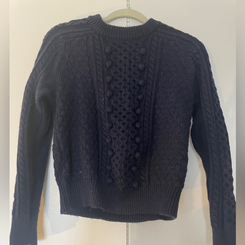 Jcrew popcorn cable knit sweater